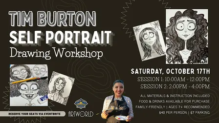 Tim Burton Self Portrait Drawing Workshop