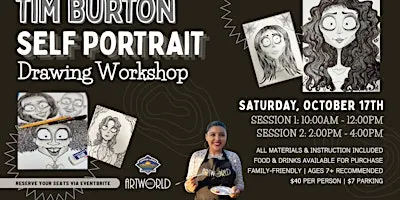 Tim Burton Self Portrait Drawing Workshop