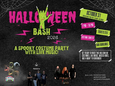 Halloween Bash 2026: A SPOOKY COSTUME PARTY WITH LIVE MUSIC!