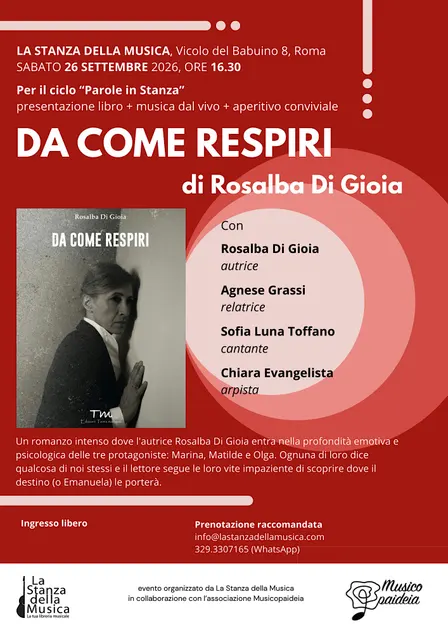 Presentazione libro "Da come respiri" di Rosalba Di Gioia