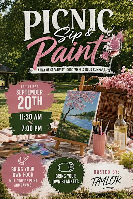Picnic sip & Paint