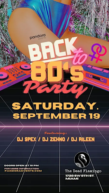 Pandora Events SAPPHIC BACK TO THE 80’S PARTY