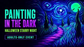 Painting in the Dark: Halloween Starry night