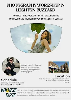 Portrait Photography Workshop, a fund Raising Event for Whizz Kidz