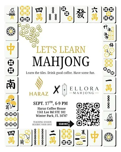 Learn Mahjong at Haraz Coffeehouse