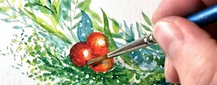 Winter Wreath Painting