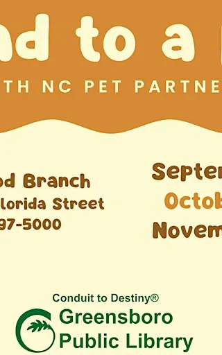 Read to a Pet with NC Pet Partners