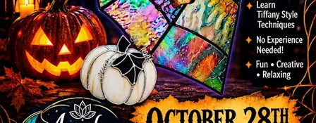 Stained Glass Corner Web & Pumpkin Workshop at Awaken Healing