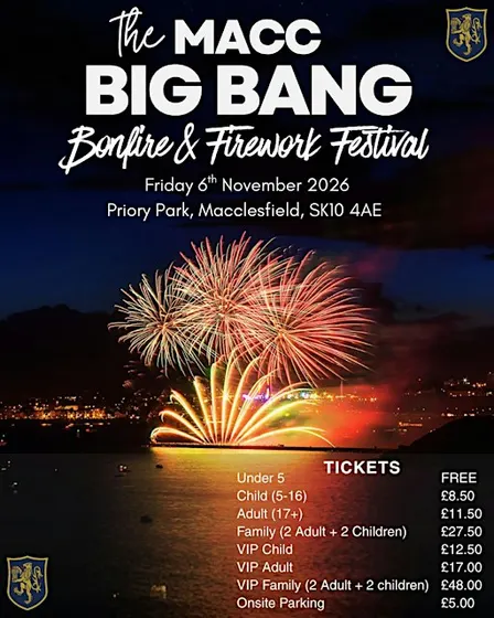 The Macclesfield BIG BANG 2026 - Bonfire & Fireworks Festival