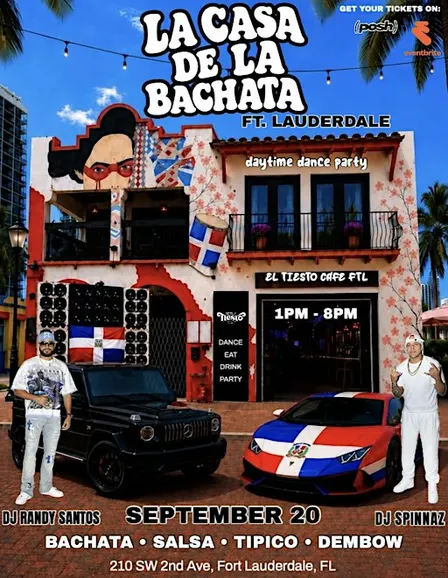 FT LAUDERDALE’S BIGGEST DAYTIME BACHATA PARTY at El Tiesto Cafe