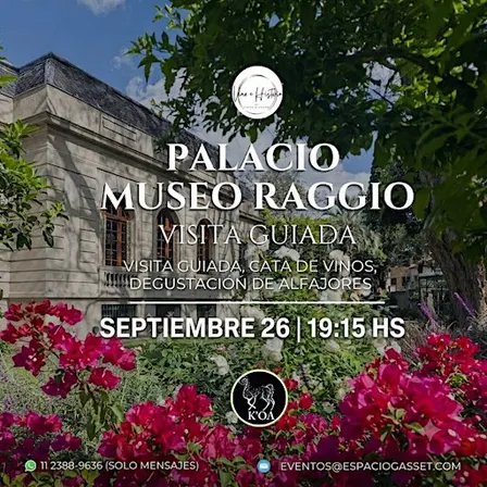 VISITA SENSORIAL EN EL PALACIO MUSEO RAGGIO   VISITA  ➕  VINOS  ➕ MARIDAJE