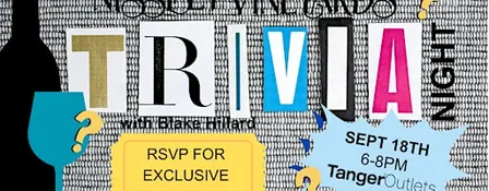 TRIVIA NIGHT with Blake Hillard at Nissley Vineyards Tanger Outlets