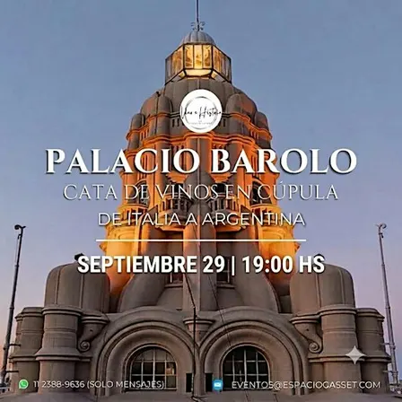 PALACIO BAROLO DE ITALIA A ARGENTINA : cata  e historia.