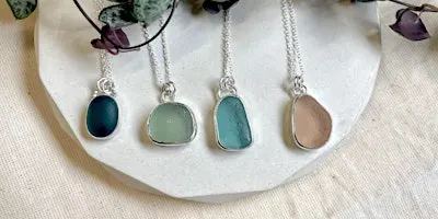 Sea Glass/Gemstone Pendant - Beginners Silversmithing Class.