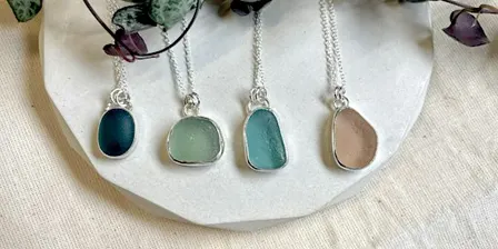 Sea Glass/Gemstone Pendant - Beginners Silversmithing Class.