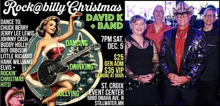 ROCK@BILLY CHRISTMAS David K+Band, St. Croix Event Center, Stillwater, MN