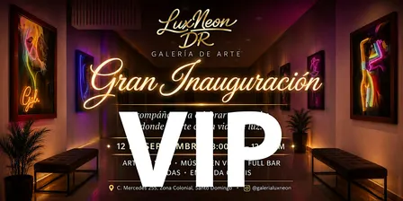 VIP Lux Neon Galeria De Arte Gran Inoguracion