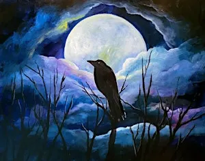 Tipsy Paint Edmonton: "The Crow" – Willy's Pizza – Oct 10, 7 PM