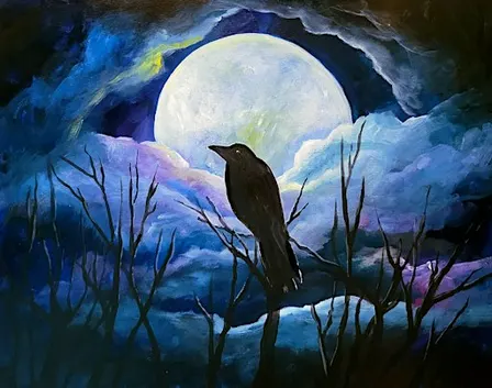 Tipsy Paint Edmonton: "The Crow" – Willy's Pizza – Oct 10, 7 PM