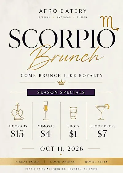 Scorpio Night at Afro Lounge | Party Like Royalty