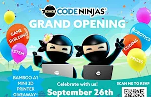 Code Ninjas Kirkwood Grand Opening Free Game Building Sessions!