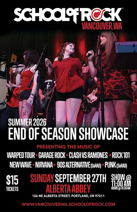 SCHOOL OF ROCK SUMMER '26 - END OF SEASON SHOWCASE