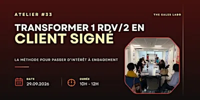 Atelier Transformer 1 rdv/2 en client signé