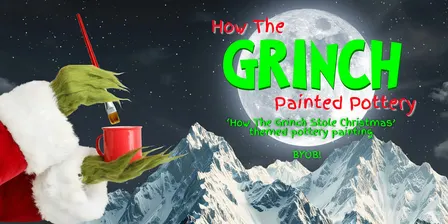 The Grinch Themed Pottery Painting Night