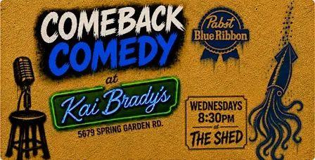 Comeback Comedy at Kai  Brady's on Wednesday nights in Halifax