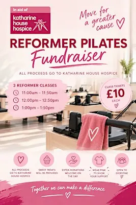 HPF Katharine House Hospice Fundraiser Reformer Pilates Event