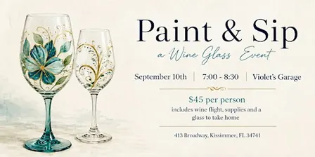 Paint &  Sip: Make  Your own  Wine Glass