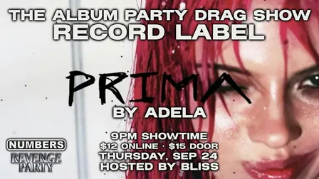 Drag Show Record Label: Prima by Adela