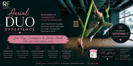 Aerial Duo Experience | Beginner Partner Aerial Yoga in Miami Beach