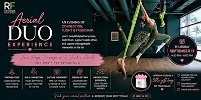 Aerial Duo Experience | Beginner Partner Aerial Yoga in Miami Beach