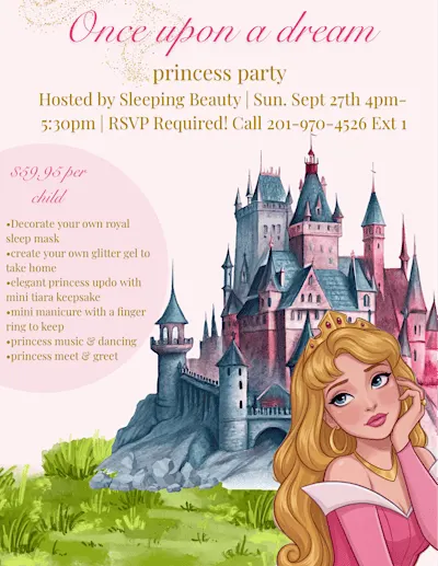 Once Upon A Dream Princess Party! Paramus Location