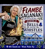 Flambé saganaki and spicy feta spread