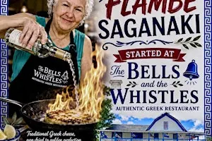 Flambé saganaki and spicy feta spread