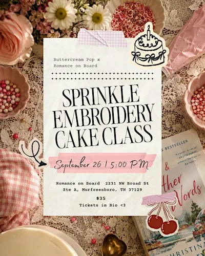Sprinkle Embroidery Cake Class