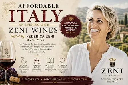 Affordable Italy: An Evening with Zeni Wines