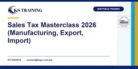 Sales Tax Masterclass 2026 (Manufacturing, Export, Import)