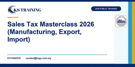 Sales Tax Masterclass 2026 (Manufacturing, Export, Import)