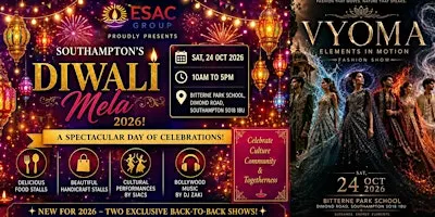 Southampton's Diwali Mela 2026 — Show Bookings (Krishna Leela & VYOMA)