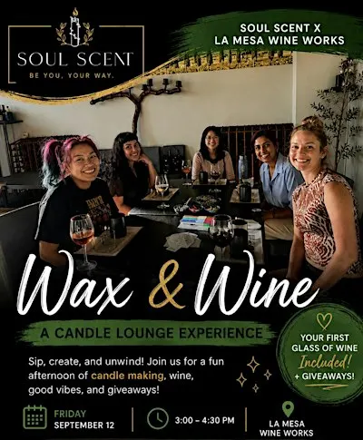 Wax & Wine- A Soul Scent Candle Lounge Experience