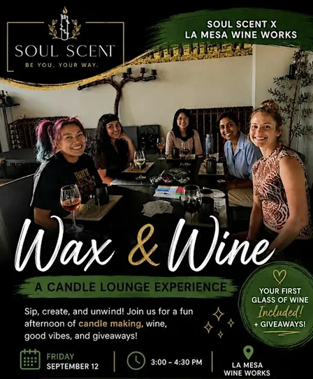 Wax & Wine- A Soul Scent Candle Lounge Experience