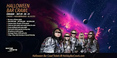 Limited Tickets - Chicago 3 Day All Access Halloween Bar Crawl - Oct 29-31