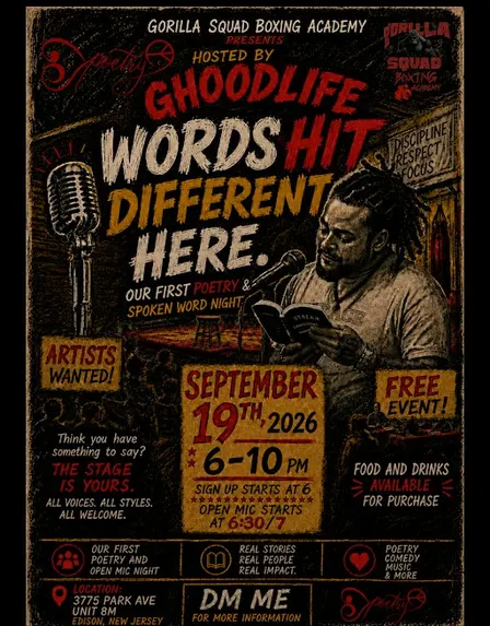 Words Hit Different Here Open Mic