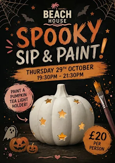 Beach House Spooky Sip & Paint