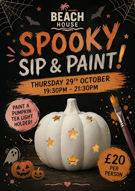 Beach House Spooky Sip & Paint