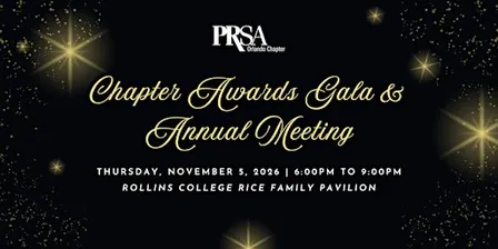 2026  PRSA Orlando Chapter Awards Gala & Annual Meeting