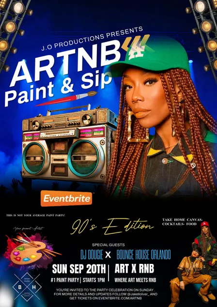 Artnb paint & Sip 90's edition